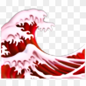 #freetoedit #waveemoji #wave #🌊 #menstruation #blood - Iphone Wave Emoji Png, Transparent Png - red wave png