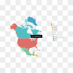 Mexico Map Outline - Small Map Of North America, HD Png Download - america outline png