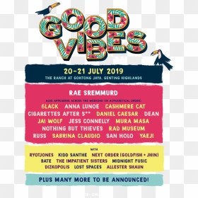 Good Vibes Festival 2019 Lineup, HD Png Download - good vibes png