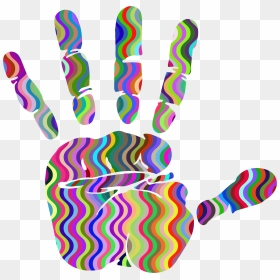 Prismatic Waves Handprint Silhouette Clip Arts - Clip Art, HD Png Download - wave silhouette png