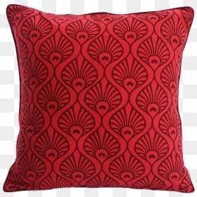 Peacock Wave Red Maroon Cushion Cover, Med/large - Cushion, HD Png Download - red wave png