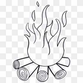 Drawings Of A Fire, HD Png Download - fire outline png