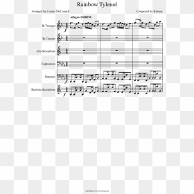 Rainbow Tylenol Sheet Music Composed By Composed By - Killing Me Softly Sheet, HD Png Download - tylenol png