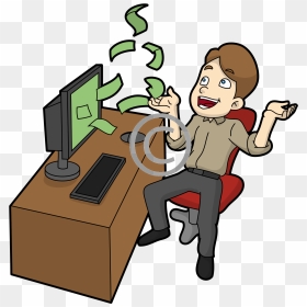 Make Money Online Cartoon, HD Png Download - make money online png
