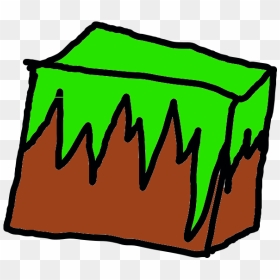 Transparent Blocks Cartoon - Cartoon Grass Block Minecraft, HD Png Download - grass block png