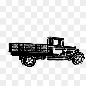 Of An Old Fashioned Truck Full Of Produce To Illustrate - Pickup Truck, HD Png Download - old truck png