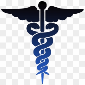 Caduceus Medical Symbol Black Blue Medical Symbol No- - Medical Symbol Png, Transparent Png - registered icon png