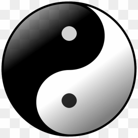 A Yin-yang Symbol - White And Black Ball, HD Png Download - nervous emoji png