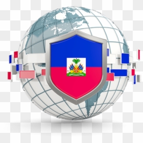 Globe With Shield - Haiti Flag, HD Png Download - haiti png