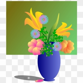 A Vase Of Flowers Png Icons - Bouquet Of Flowers Clip Art, Transparent Png - big flower vase png