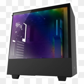Transparent Pc Tower Png - Nzxt H500 Black And Red, Png Download - pc tower png