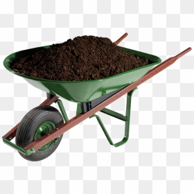 Dirt Clipart Wheelbarrow - Compost, HD Png Download - wheelbarrow png