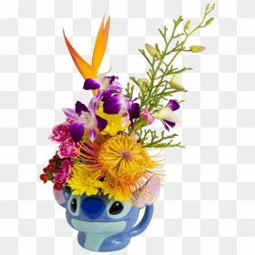 S Stitch Flower Mug Designed By Award Winning - Floral Design, HD Png Download - flower arrangement png