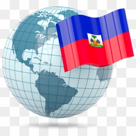 Globe With Flag - Malaysia Globe, HD Png Download - haiti png