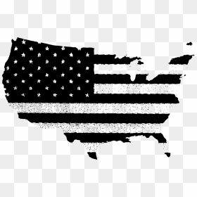 Flag Of The United States Vector Map - Bandeira Dos Estados Unidos Preto E Branco, HD Png Download - estados unidos png
