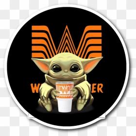 Baby Yoda Hug Whataburger Sticker, HD Png Download - whataburger png