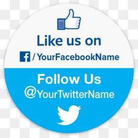Picture Of Personalized Facebook & Twitter Stickers - Like Us On Twitter Logo, HD Png Download - twitter like png