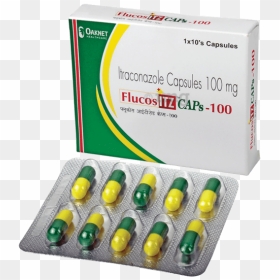 Flucos Itz 100 Mg, HD Png Download - medicine capsule png