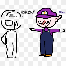 Waluigi, HD Png Download - waluigi face png