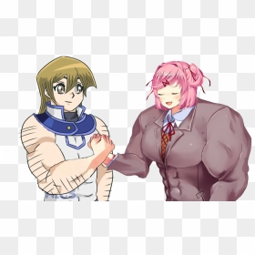 Doki Doki Literature Club Natsuki Buff Meme, Png Download - Doki Doki Literature Club Buff Meme, Transparent Png - kuriboh png