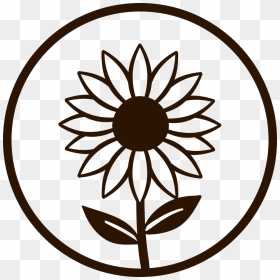 Vegan Dietary Restrictions - Sunflower Vector Png Black And White, Transparent Png - line art flower design png
