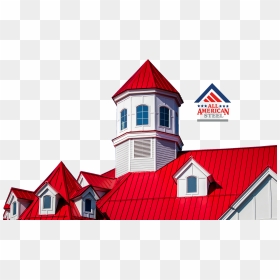 All American Steel Banner Of House Using Red Metal - House, HD Png Download - metal net png