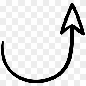Semicircular Up Arrow - Drawn Curved Arrow Png, Transparent Png - upward arrow png