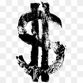 Dollar Symbol Grunge Png, Transparent Png - money symbols png