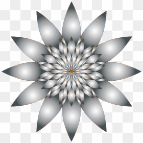 Chromatic Flower 11 No Background Clip Arts - Transparent Gray Flower Clipart, HD Png Download - white flower background png