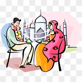 Vector Illustration Of Bengali Marriage Bride And Groom - Bengali Wedding Clipart Png, Transparent Png - indian bride and groom png