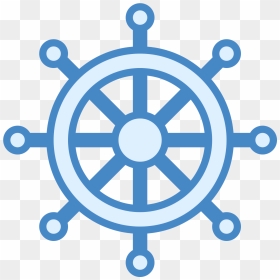 Ship Wheel Icon Clipart , Png Download - Steering Wheel Ship Illustration, Transparent Png - blue bullets icon png