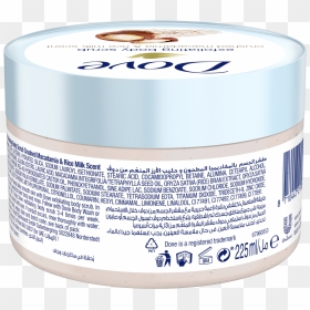 Dove Crushed Macadamia & Rice Milk Scent Jar 225ml - Cosmetics, HD Png Download - scrub png