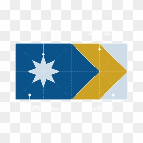 A Federation Star On Our Starry Blue Night, To Reflect - Seven Pointed Star Flag, HD Png Download - blue bright light png