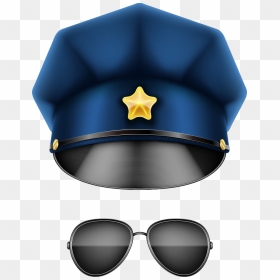 Transparent Sunglasses Clipart - Police Cap Transparent Background, HD Png Download - sunglass vector png