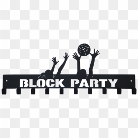 Collection Of High - Blocking Volleyball Clip Art, HD Png Download - block party png