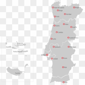 Outline Blank Portugal Map, HD Png Download - estados unidos png