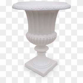Fiberglass Classic Vase Narrow White Matt - Outdoor Table, HD Png Download - big flower vase png