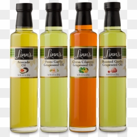 Linn"s Flavored Cooking Oils, - Glass Bottle, HD Png Download - cooking oil bottle png