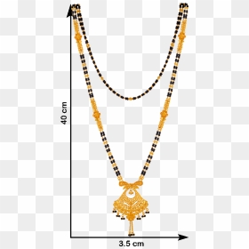Chandra Jewellers 22kt Yellow Gold Mangalsutra For - Anjali Jewellers Gold Mangalsutra, HD Png Download - png mangalsutra images