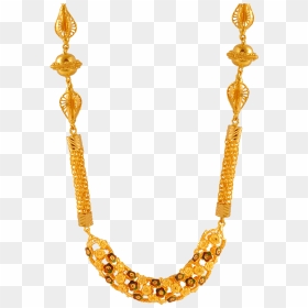 Chandra Jewellers 22kt Yellow Gold Necklace For Women - Heavyweight Gold Rani Haar, HD Png Download - gold ornaments chain png