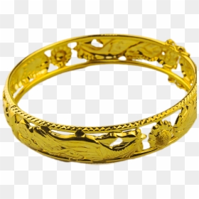 Go Sleeveless With Our 916 Gold Bangles In Prance Gold - Png Image Gelang Emas Png, Transparent Png - gold bangle png