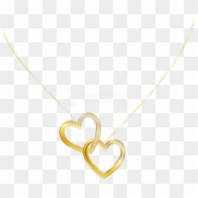 Free Png Download Gold Heart Necklace Clipart Png Photo - Gold Necklace Transparent Png, Png Download - gold ornaments chain png