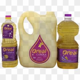 Oreal Canola Oil 5l 3l Jar - Water Bottle, HD Png Download - cooking oil bottle png