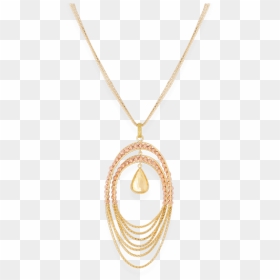 Fancy Necklace In 18k Gold - Locket, HD Png Download - gold ornaments chain png