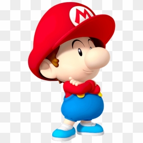 Super Mario Baby Mario, HD Png Download - waluigi face png