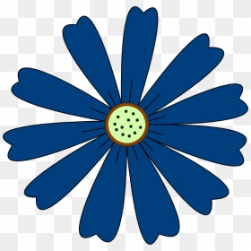 Blue Flower Clipart Top Border , Png Download - Clip Art, Transparent Png - flower top view png