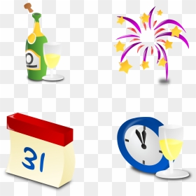 Small New Years Icon , Png Download - New Years Day Cartoon, Transparent Png - new year icon png