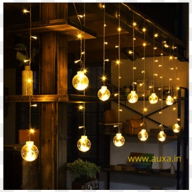 Wish Ball Led Curtain - Diwali Curtain String Lights, HD Png Download - decoration light png