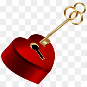 Heart With Key Clipart, HD Png Download - lock key png