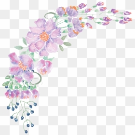 Image Download Design Watercolour Flowers Painting - Watercolor Painting, HD Png Download - floral art png
